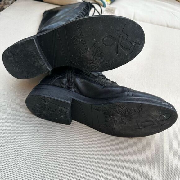 OTBT black leather Riding Boots size 9 Astoria edgy indie moto bikercore bold - Picture 4 of 5